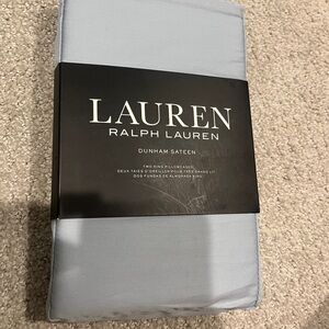 Lauren Ralph Lauren Celestial Blue Pillowcases King Set of 2 Cotton Sateen
